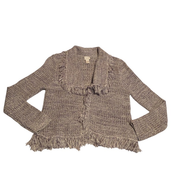 CHICO’S - Women’s Freida Fringed Open Cardigan Sweater Jacket Chico’s 1 - Size M - Picture 6 of 13